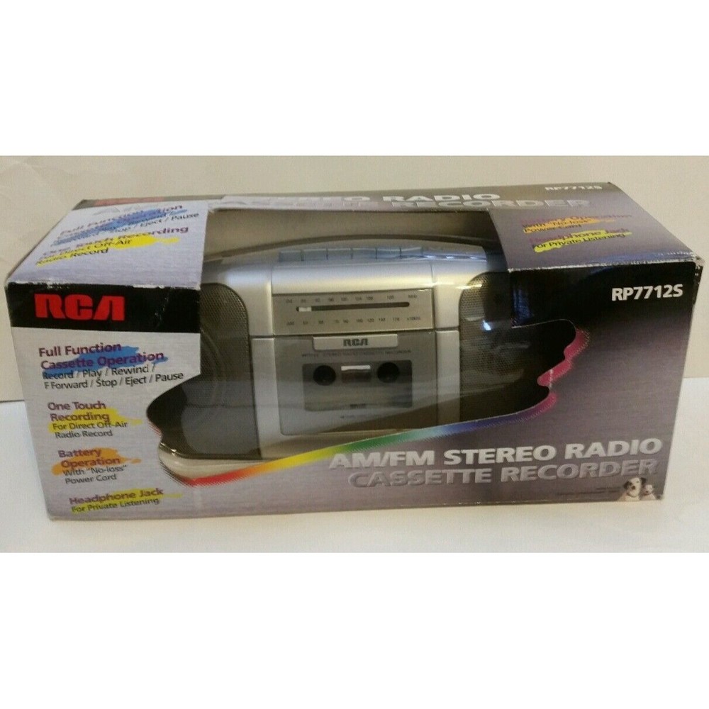 Vintage RCA Radio Cassette Recorder Model RP7712S New in Box